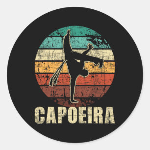 Adesivo Redondo Capoeira - Kickboxing Artes Marciais Brasileiras M