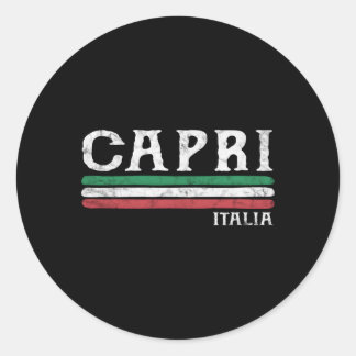Adesivo Redondo Capri Itália Italiano