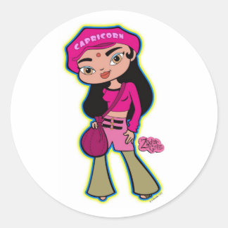Adesivo Redondo Capricórnio Stickers