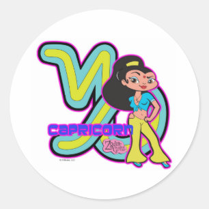 Adesivo Redondo Capricórnio Stickers