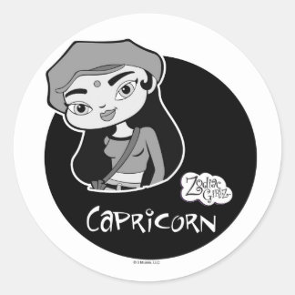 Adesivo Redondo Capricórnio Stickers