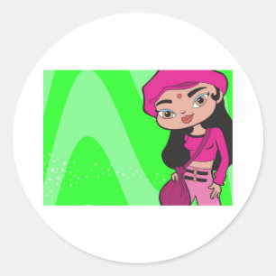 Adesivo Redondo Capricórnio Stickers