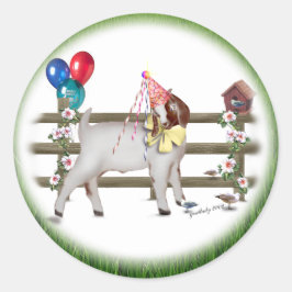 Adesivo Redondo Caprino de Bairthday