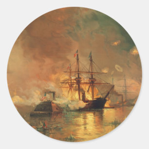Adesivo Redondo Captação americana da guerra civil de Nova Orle