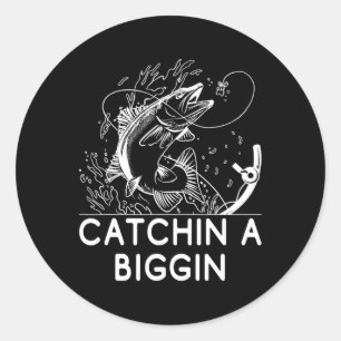 Adesivo Redondo Captura A Biggin Pesca Caça Pescador