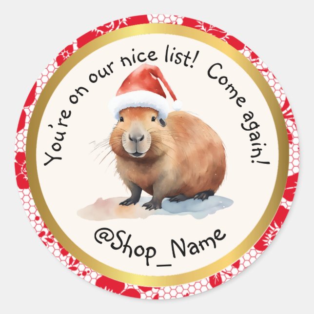 Adesivo Redondo CAPYBARA: Elevate Your Packaging Game! 🚀 (Frente)