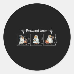 Adesivo Redondo Capybara Ghost Stethoscope Registrou a enfermeira