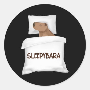 Adesivo Redondo Capybara Oficial do Sono Pijamas Nightgown Sleepyb