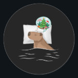 Adesivo Redondo Capybara Sleep Night Xmas Rodent Christmas Dream C<br><div class="desc">Capybara Sleep Night Xmas Rodent Christmas Dream Capybara</div>