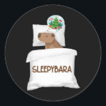 Adesivo Redondo Capybara Sleep Night Xmas Rodent Christmas Dream S<br><div class="desc">Capybara Sleep Night Xmas Rodent Christmas Dream Sleepybara</div>