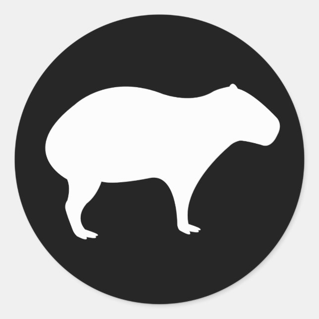 Adesivo Redondo Capybara Sticker (Frente)