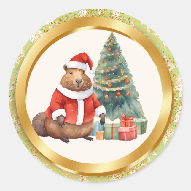 ADESIVO REDONDO CAPYBARA STICKERS (Frente)