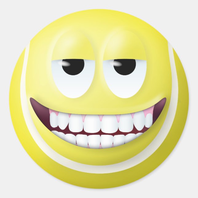 Adesivo Redondo Cara 2 da bola de tênis (Frente)