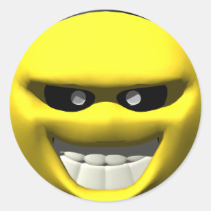 Adesivo Redondo Cara amarela média