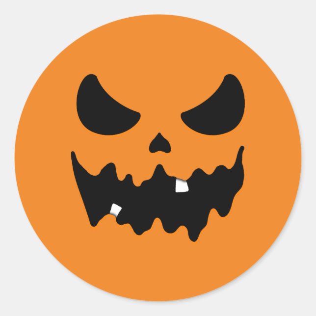 Adesivo Redondo Cara Assustadora (Frente)