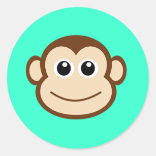 Desenho de macaco bonito • adesivos para a parede jardim zoológico