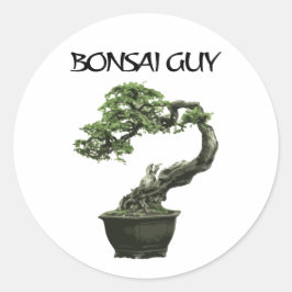 Adesivo Redondo Cara Bonsai citação engraçada para amantes bonsai