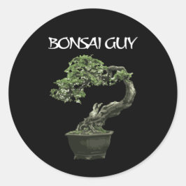 Adesivo Redondo Cara Bonsai citação engraçada para amantes bonsai