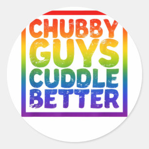Adesivo Redondo Cara Chubby Mais Encostado - Gay Bear
