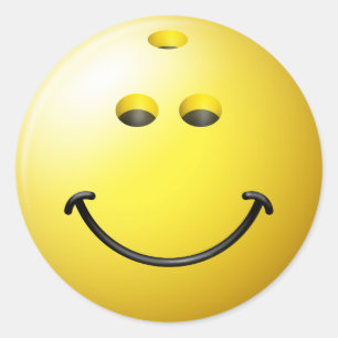 Adesivo Redondo Cara da bola de boliche