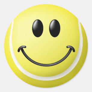Adesivo Redondo Cara da bola de tênis
