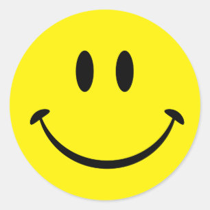 Adesivo Redondo Cara da felicidade
