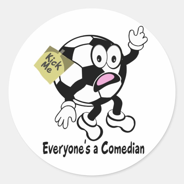 Adesivo Redondo Cara de Futebol me bata (Frente)