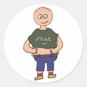 Adesivo Redondo Cara de gordura 2