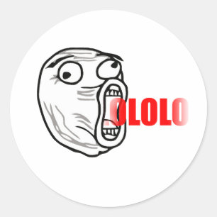 Adesivo Redondo Cara de LOL