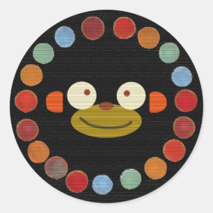 Adesivo Redondo Cara de macaco!