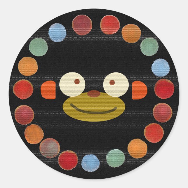 Adesivo Redondo Cara de macaco! (Frente)