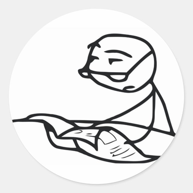 Adesivo Redondo Cara do jornal (Frente)