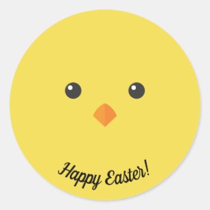 Adesivo Redondo Cara do pintinho