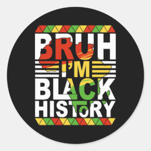 Adesivo Redondo Cara, é o Mês da História Negra Meninos Negros Ado