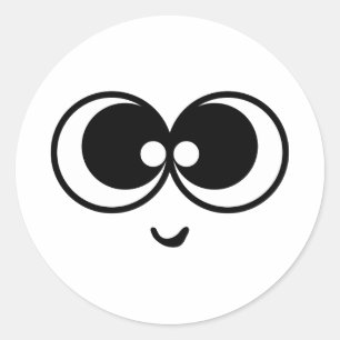 Adesivo Redondo Cara engraçada