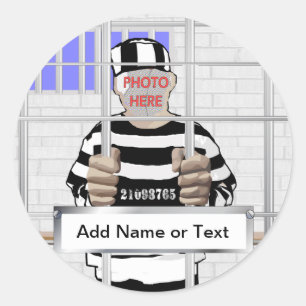 Adesivo Redondo Cara engraçada personalizada modelo