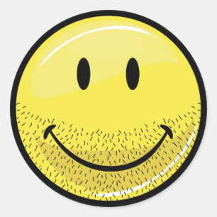 Adesivo Redondo Cara farpada do pavão-do-mar empoeirado