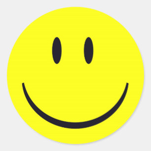 Adesivo Redondo cara feliz