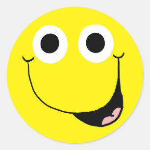 Adesivo Redondo Cara feliz 2