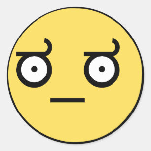 Adesivo Redondo Cara impressionante da desaprovação