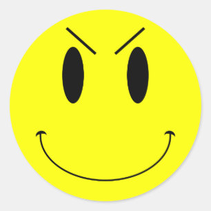 Adesivo Redondo Cara má amarela do KRW
