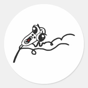 Adesivo Redondo Cara Scared FUNCIONAMENTO Meme cómico da raiva de