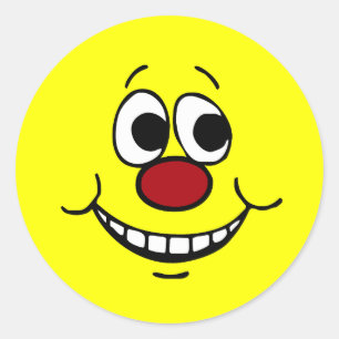 Adesivo Redondo Cara Scared Grumpey