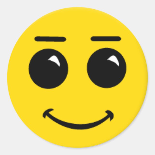 Adesivo Redondo cara sorridente-grande (Frente)