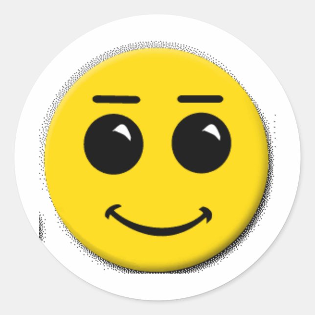 Adesivo Redondo cara sorridente-grande