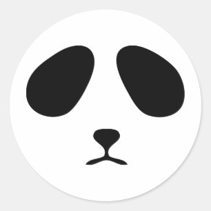 Adesivo Redondo Cara triste da panda