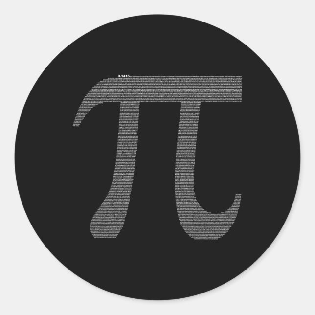 Adesivo Redondo Caractere Pi Com 10 (Frente)