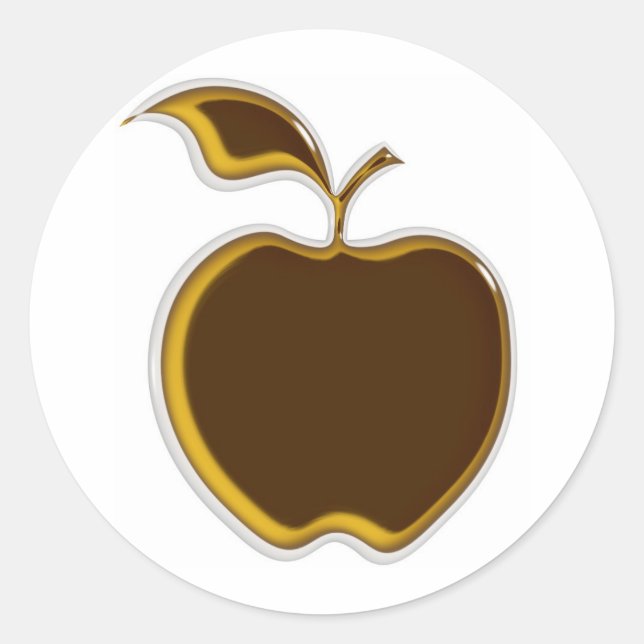 Adesivo Redondo Caramel Apple Stickers.! (Frente)