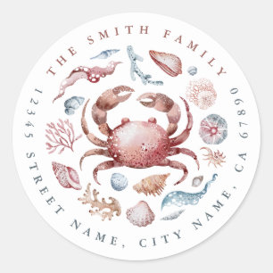 Adesivo Redondo Caranguejos-Redondos