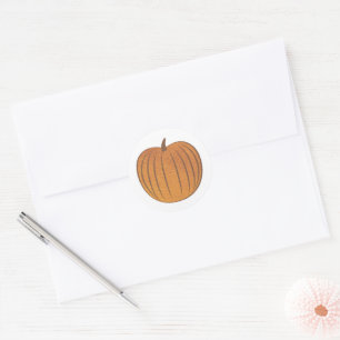Adesivo Redondo Carapaça Anterior De Folha Laranja Pumpkin Caiment